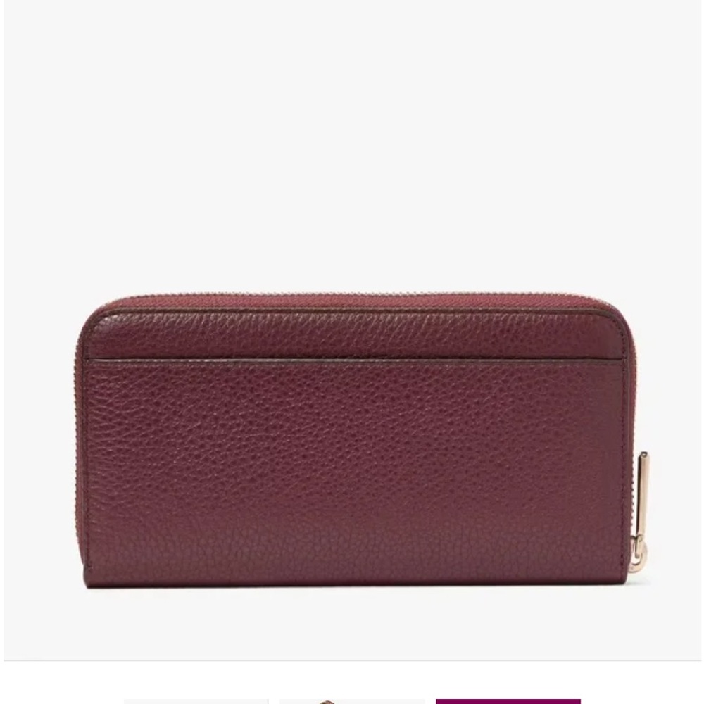 Kate Spade Lena Large Continental Wallet  in the color Cherrywood - Picture 2 of 5
